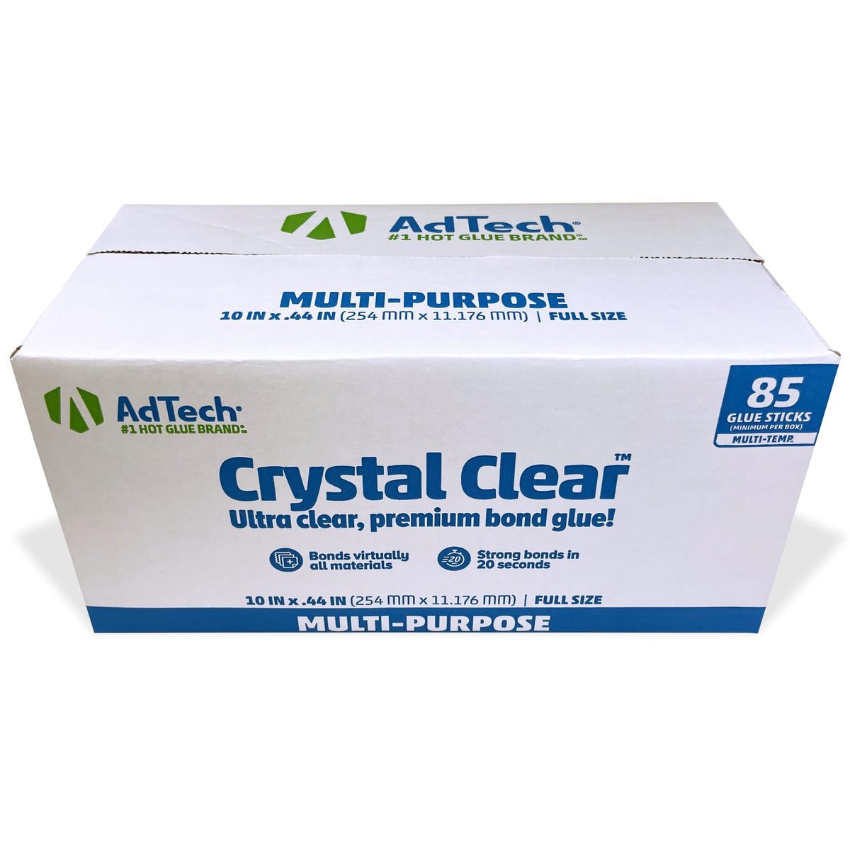 AdTech Hot Glue Sticks 10" Full Size, Clear, 85 Sticks