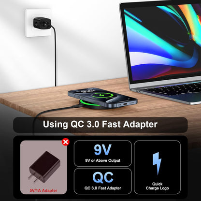 Android Wireless Charger Fast Charging Pad for Motorola Edge/Razr 2025 2024,Moto G Stylus/Power 2025,Razr 50 Ultra,Wireless Samsung Phone Charger Station 15W for Galaxy S24/S23/S22 with QC Adapter
