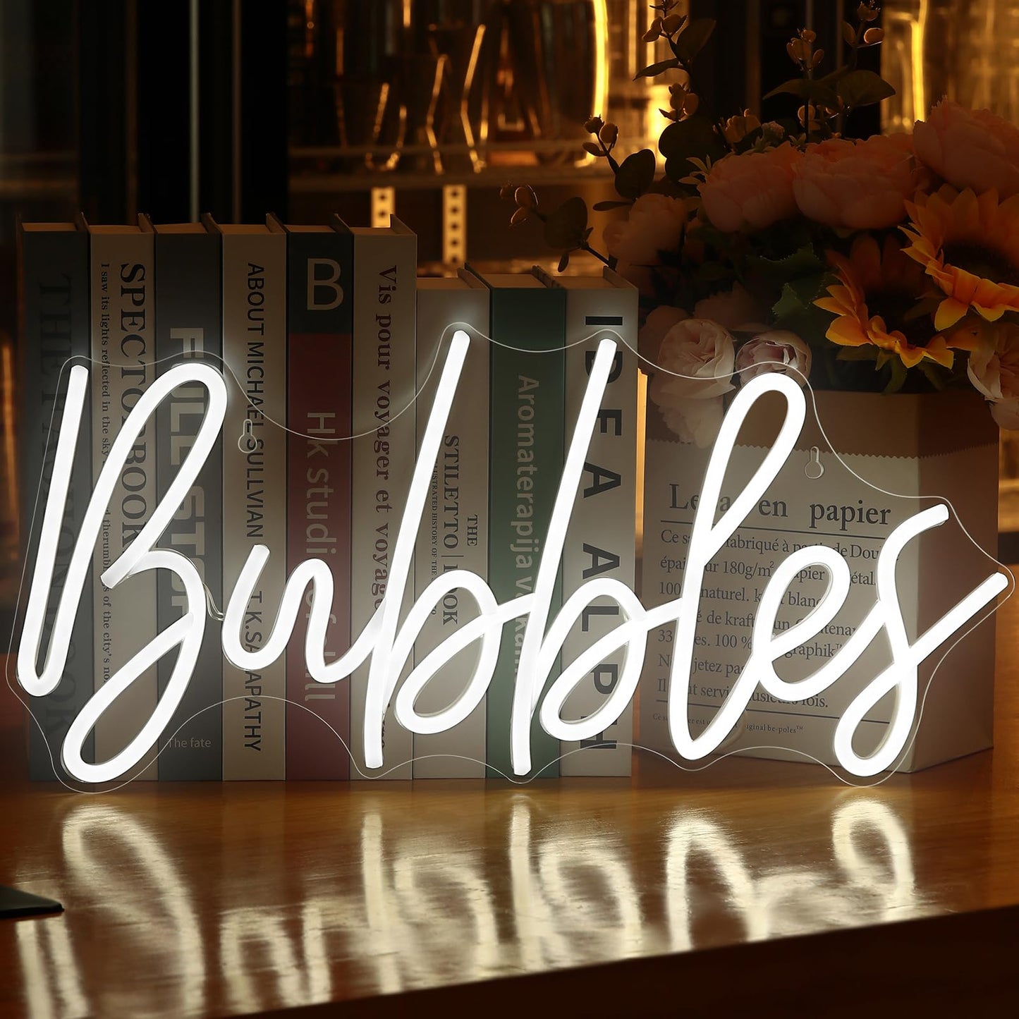 Bubbles Neon Signs for Wall Decor,LED Sign for Home Bedroom Decor,Neon Lights Signs for Wedding,Party,Happy Birthday,Christmas Yes To Champagne Wall LED Neon Signs Aesthetic Room Decor(17.3x8.3 inch)