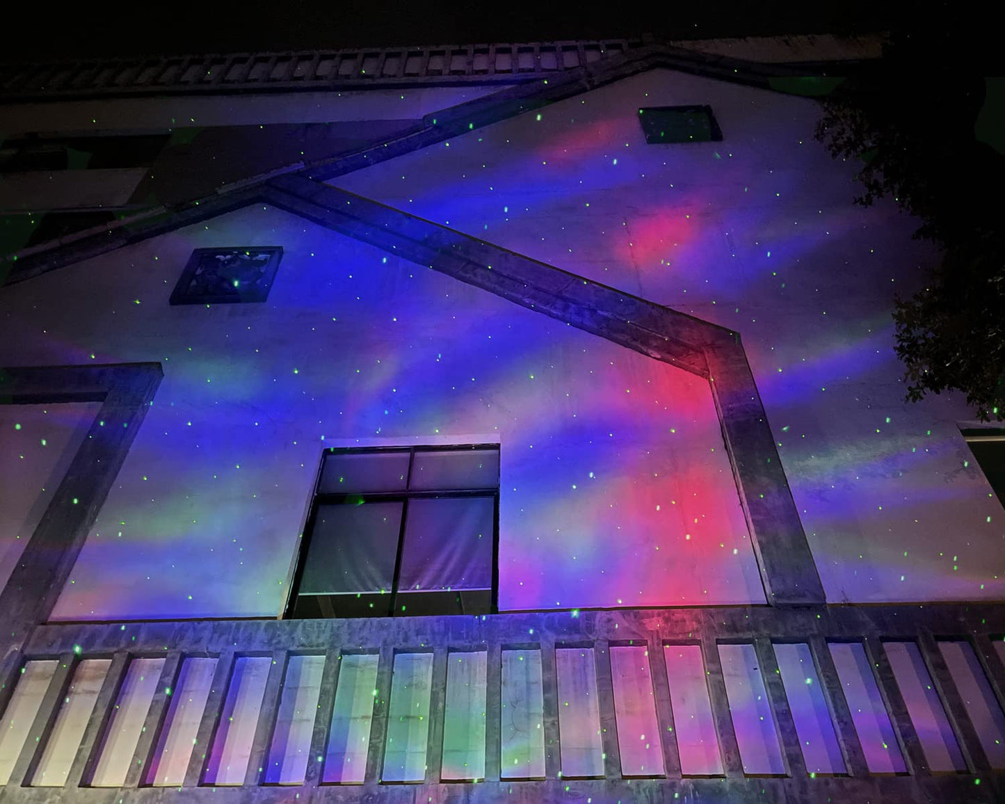 Lunmore Firefly Garden Lights Star Projector Laser Christmas Lights with Colorful LED Background Light