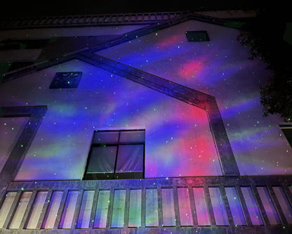 Lunmore Firefly Garden Lights Star Projector Laser Christmas Lights with Colorful LED Background Light