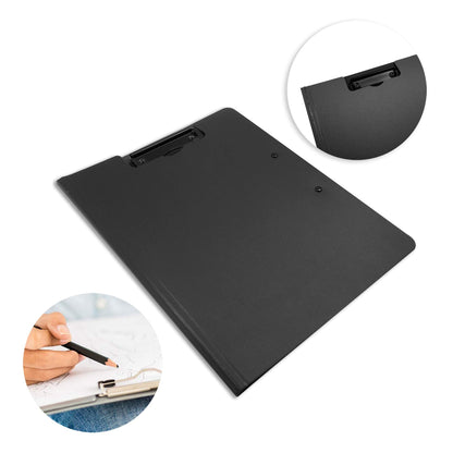 souG 4 Pcs Foldable Clipboards, 360 Degree Cover Clipboard File Folder, Perfect for Private Documents, Awesome for Office, Medical Field, School, Job Interviews (4 Colors, Double Clip)