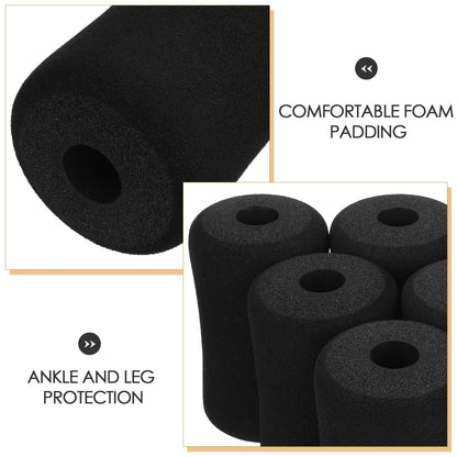 Mikikit 6pcs Foam Replacement Pads for Weight Bench Soft Leg Foam Roller Covers for Exercise Machines Universal Accessories Gym Equipment Fit for Home Workouts