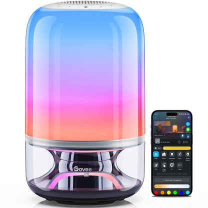 Govee Table Lamp 2 Pro x Sound by JBL, Smart Cordless Table Lamp with Speaker, Music-Light Sync, 16 Music Modes & 100+ Scene Modes, Work with Matter, DIY Customized Rechargeable Desk Lamp for Bedroom