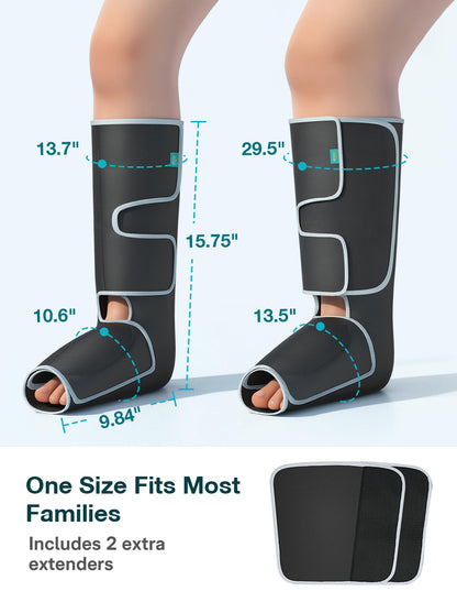 ALLJOY Leg Massager for Circulation and Pain Relief FSA, Father-s Day Gift-s for Dad Men Women, Leg Massager with Heat and Compression Helpful for Vericose Veins, Fatigue, Cramps, Swelling, Edema
