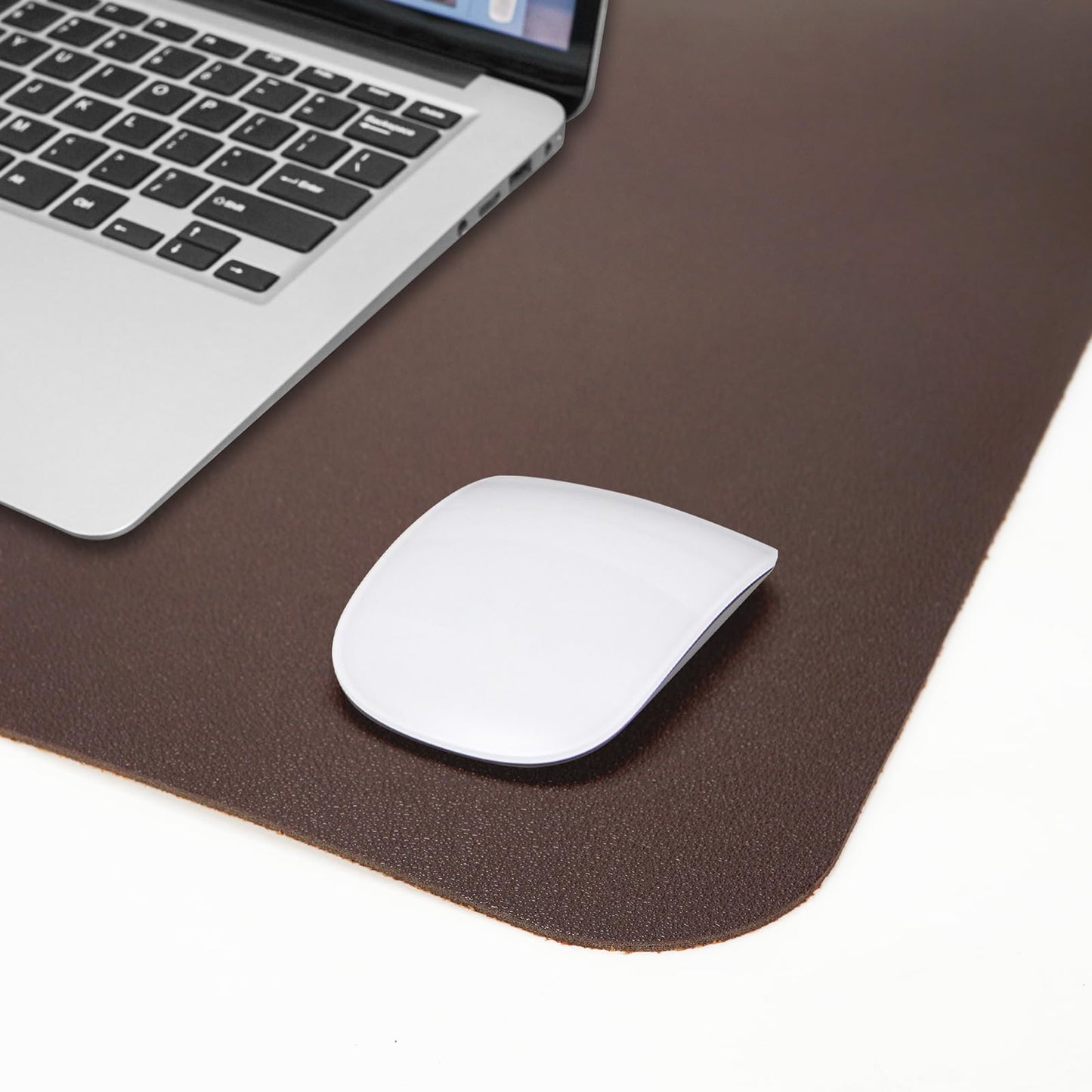 AFIING Cork Desk Mat 47" x 23.6", Dual-Sided Natural Cork & PU Leather Desk Pad, Non-Slip Waterproof Large Mouse Pad for Office, Home & Gaming (Coffee)