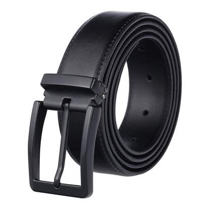 Weifert Men's Dress Belt Black Leather Belts for Jeans (32-34, Black2)