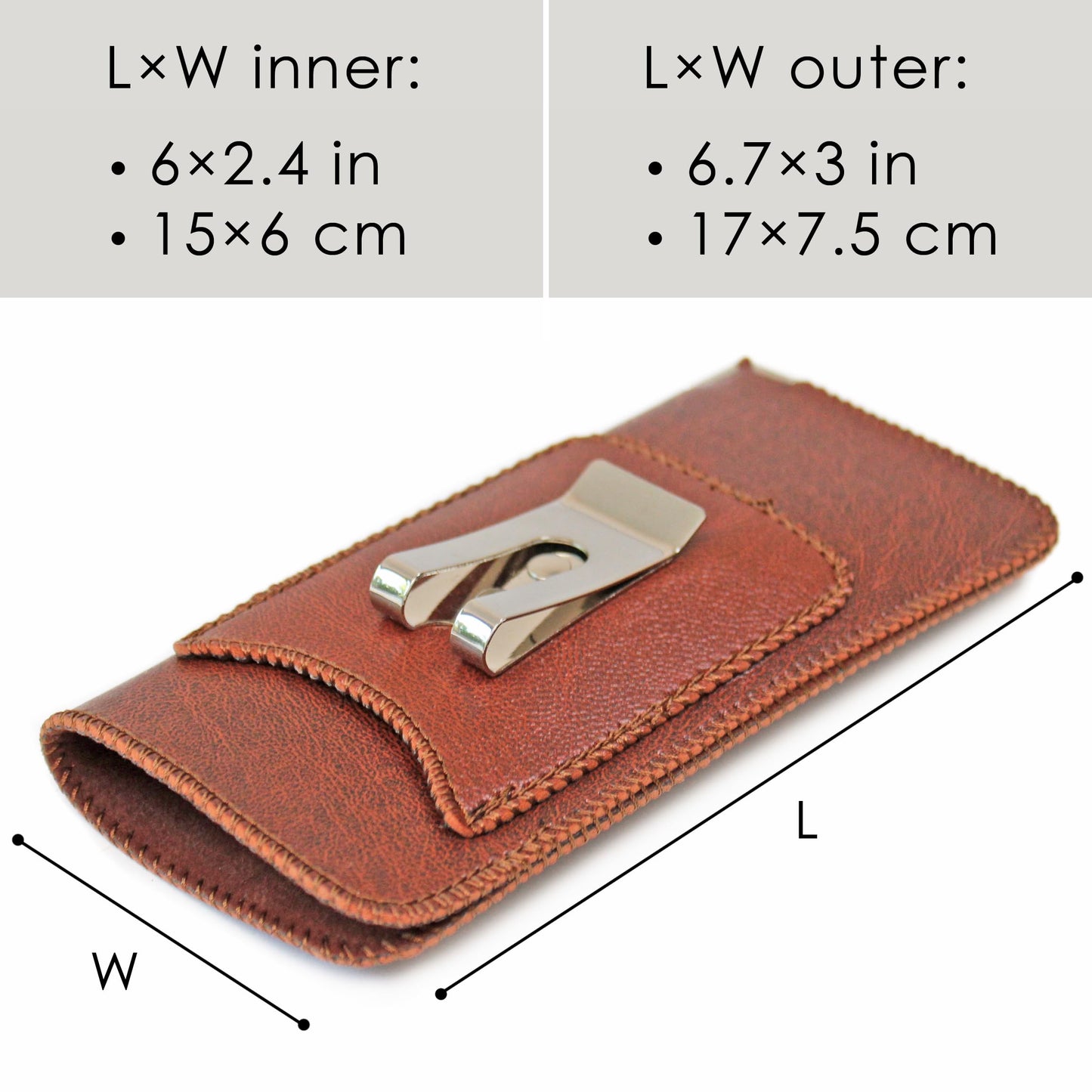 Premium Soft Glasses Case with Belt Clip & Card Pocket, PU Leather Eyeglass Sunglass Reading Glasses Case Pouch Brown B01BR