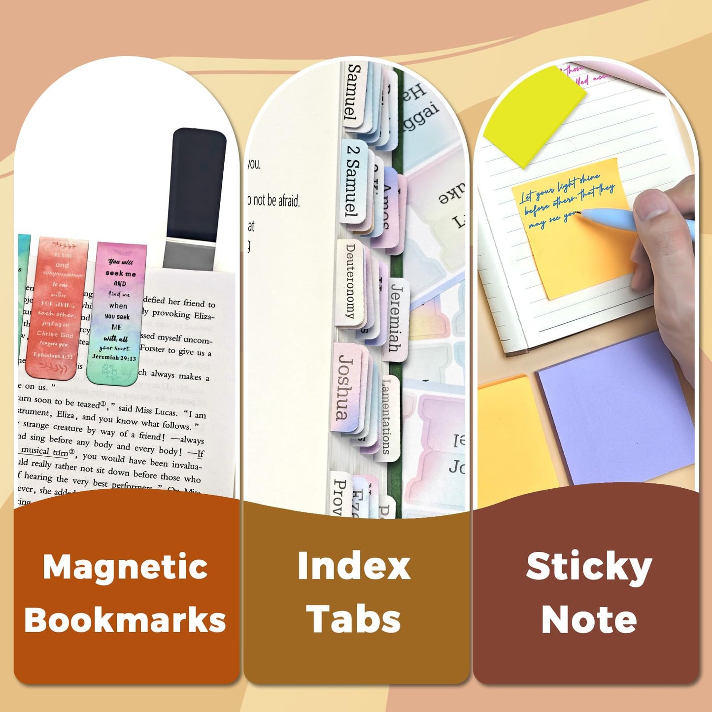 Bible Study Supplies, Bible Journaling Kit for Women, Bibles Highlighters and Pens No Bleed, Notebook Tabs, Christian Gifts for Women Beginner Christian Gifts Bible Study Kit Annotation Kit