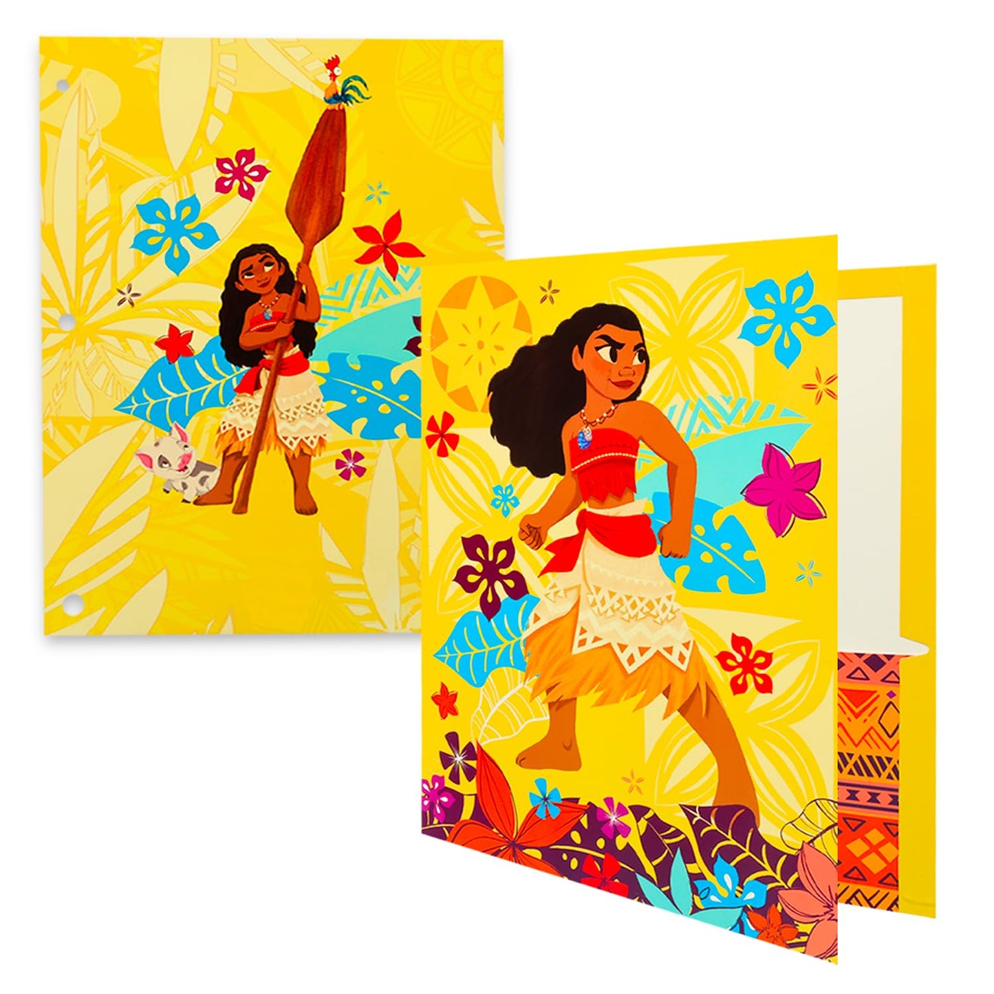 Disney Moana School Supplies - Bundle Composition Notebook, 2 Portfolio Folders, Stickers, More | Moana School Supplies Set for Girls, Kids
