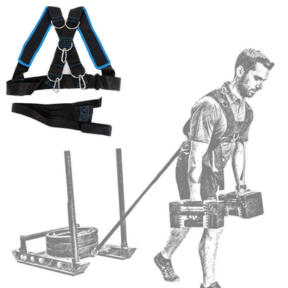 Speed Running Harness, Sturdy Sled Shoulder Harness, 3 Hooks Durable 5pcs Wear Nylon + Metal for Mountaineering Outdoor use