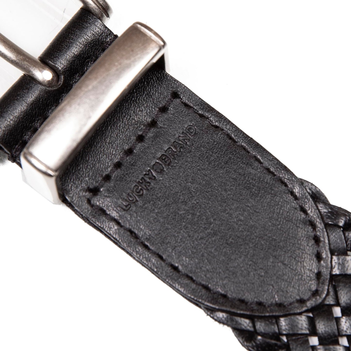 Lucky Brand Womens Western Braided Leather Belt | Classic | Fashion | Vintage | Cowboy | Casual | Western-Inspired - Black, Medium