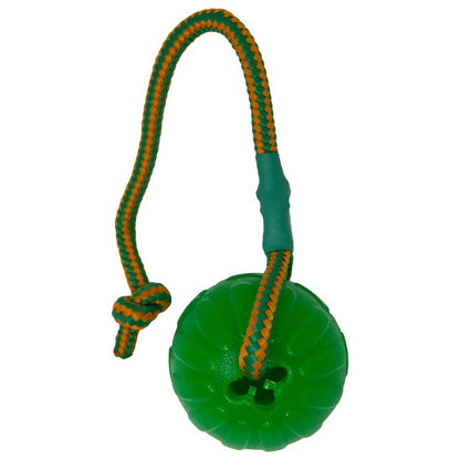 Starmark Everlasting Fun Ball on a Rope Dog Toy,Greens,Medium/Large
