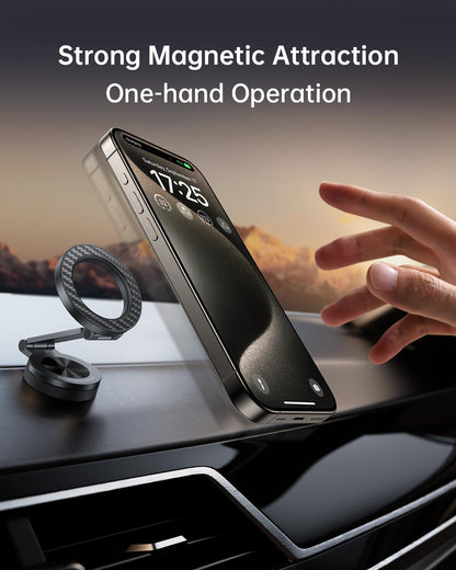 SYNCWIRE for MagSafe Car Mount - [360° Rotation] Magnetic Phone Holder for Car, Adjustable Metal Arm, Ultra Magnet, Car Magnet Phone Mount for Dashboard, Fit for iPhone 16 15 14 13 Pro Max &All Phones