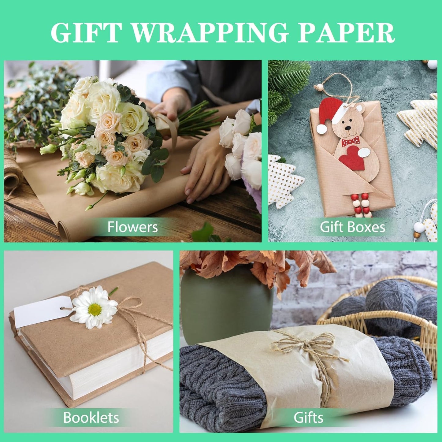 18”x 24”Kraft Paper Sheets Bulk Brown Paper Large Craft Paper for Arts, Drawing, DIY Projects, Brown Wrapping for Gift Shipping Packaging 200 Sheets