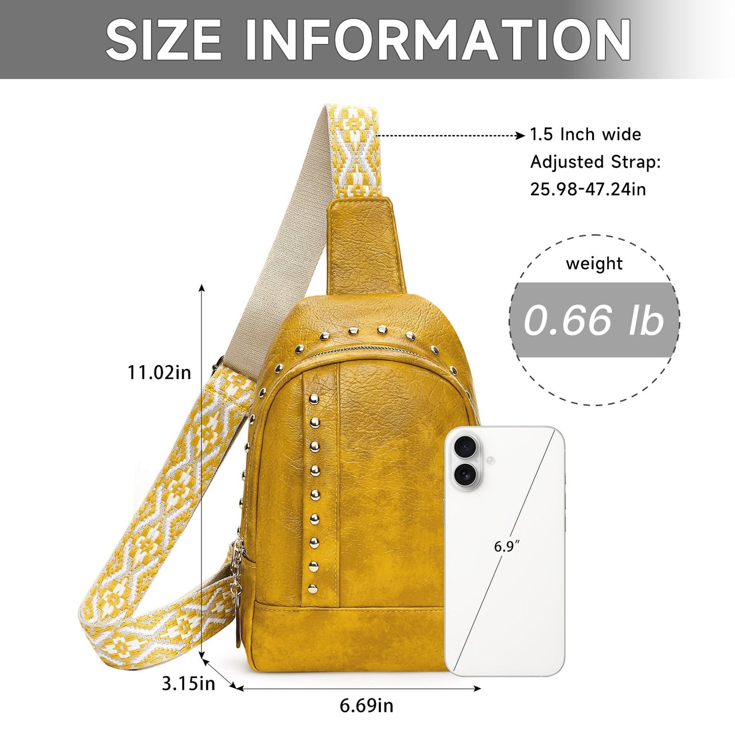 FALAN MULE Crossbody Bag for Women Pu Leather Sling Bags Fanny Pack Chest Bag
