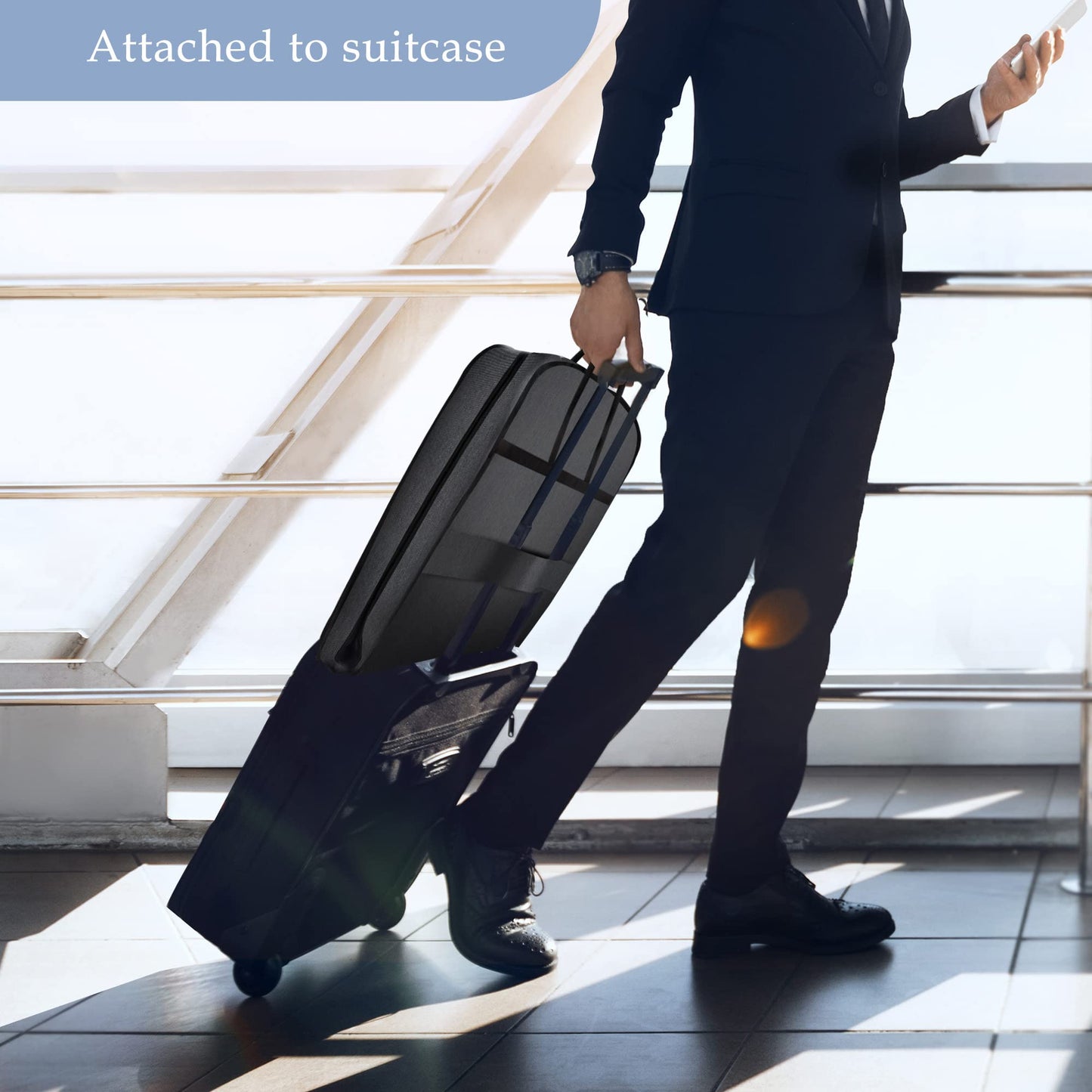 Limoomil Heavy Duty Waterproof Garment Bag for Travel, Tear Resistance Suit Bag for Men Travel for Suits, Tuxedos, Coats, Uniform. 42 inch, Darkgrey, 2 Pack.…