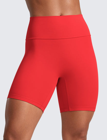 CRZ YOGA Secretsculpt Biker Shorts 6" Deep Red Small