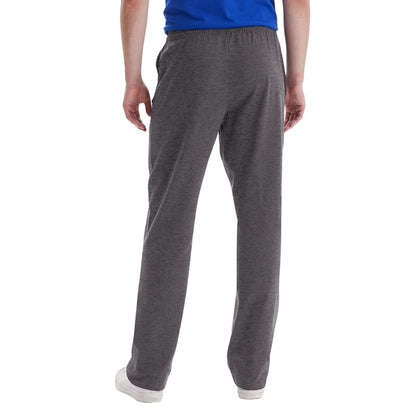 Hanes Essentials Sweatpants, Men’s Cotton Jersey Pants with Pockets, 33”, Charcoal Heather, Large
