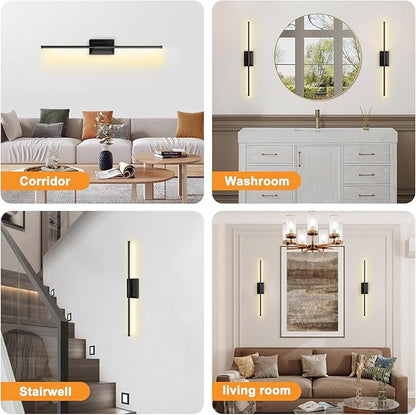 Battery Operated Wall Light Set of 2 - Silver Picture Wireless Led Plug In Walls Sconce Fixture Indoor - Art Decor Bathroom Sconces Rechargeable - Modern Bedroom Cordless Lights Fixtures with Remote