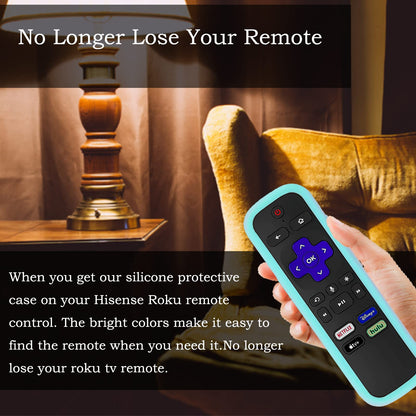 Silicone Protective Controller Cover fits for Roku TV Voice Remote | Element Roku | Westinghouse Roku TV Controller Cover,Glow in The Dark