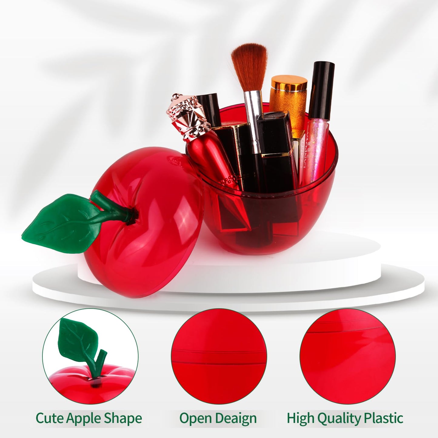 4 Pack Large Red Apple Container,Back To School Teacher Appreciation Gifts,Teacher Gifts Mother Day Gift,Plastic Apple Boxes Filling Containers,Candy Jar Classroom Wedding Valentine Day Party Decor