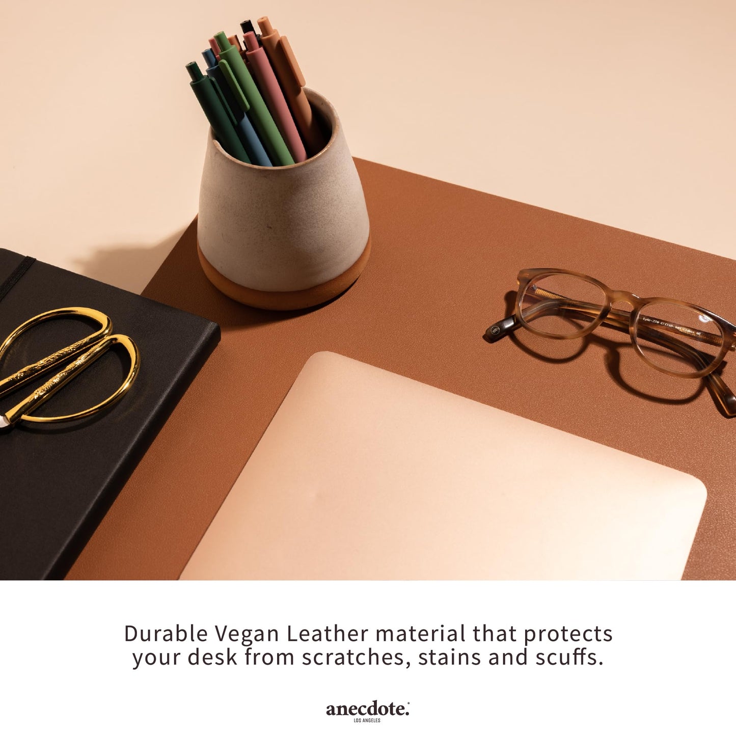 ANECDOTE Vegan Leather Desk Pad - 31.5"x17" Desk Mat for Your Office. This Quality Large Mouse Pad has Chic Elegance, Professional Look & Satisfying Touch - The Perfect Leather Mouse Pad for You!