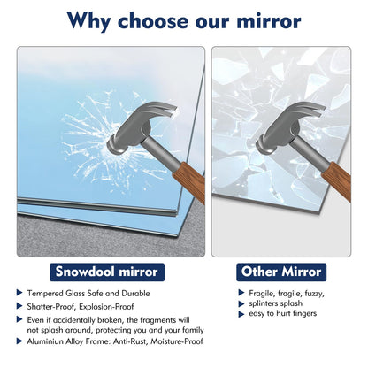 Snowdool Gym Mirror, 48''x30'' 3PCS Mirrors for Home Gym Wall Large, Full Body Mirror for Yoga, Garage, Dance Studio, Anti-Rust, Tempered Glass,Frameless Rectangle Wall-Mounted Workout Mirrors