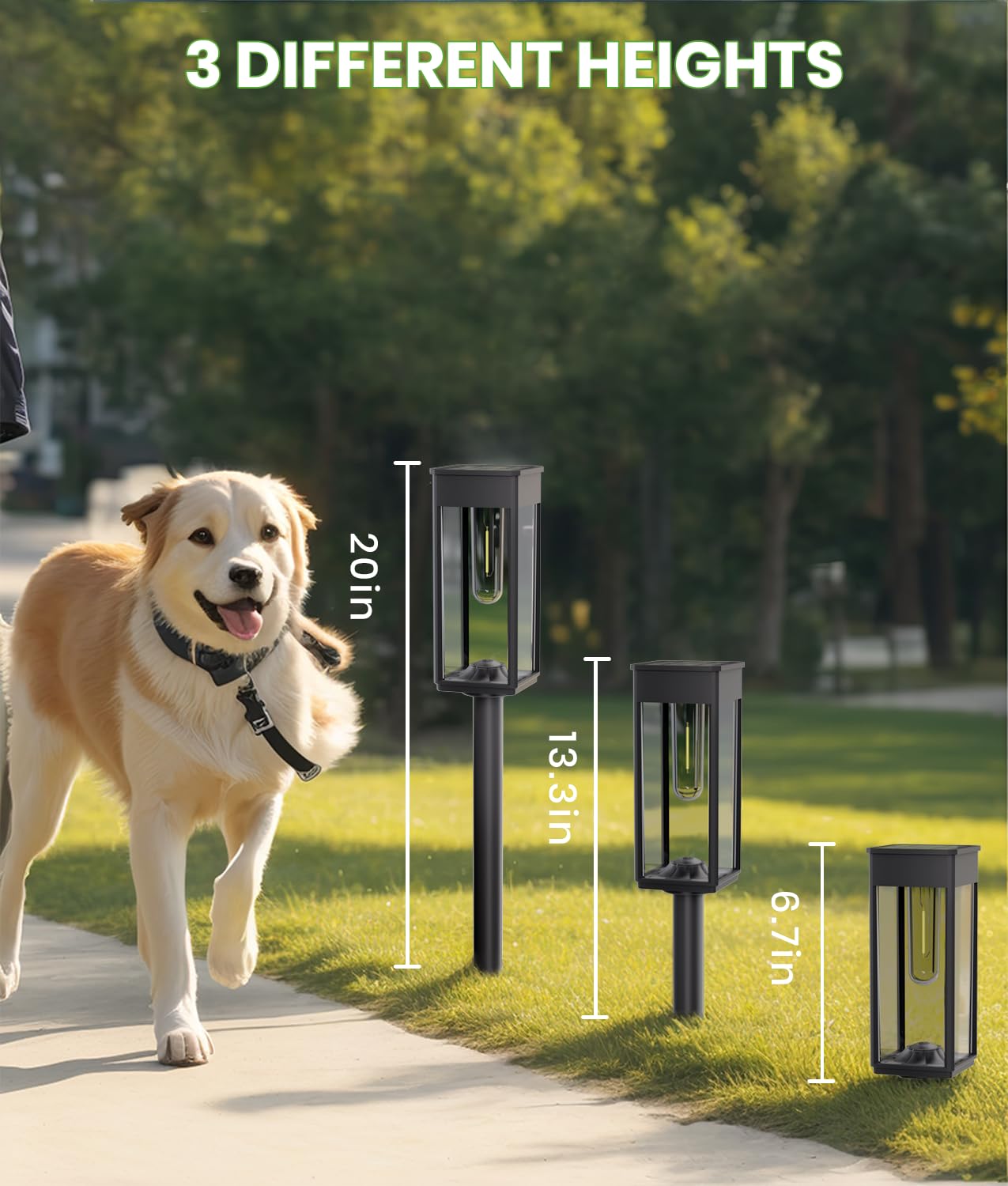 BITPOTT Bright Solar Pathway Lights Outdoor Waterproof IP65, 8 Pack Auto On/Off Solar Outdoor Lights for Path, Yard, Patio, Landscape, Lawn, Walkway, Driveway, Garden Decor Lighting Solar Powered