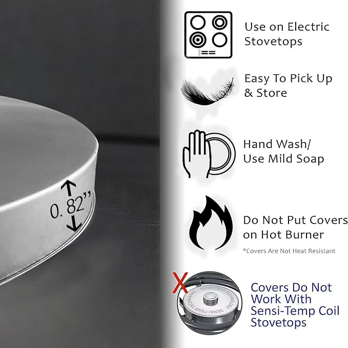 Blue Cold Winter Stove Burner Covers, Christmas Decor Gas Stove Burner Covers 8 ＆10 Inches Stove Top Covers Electric Stove 4 Pcs Metal Stove Cover Gas Stove Top Covers, Cooktop Decorative