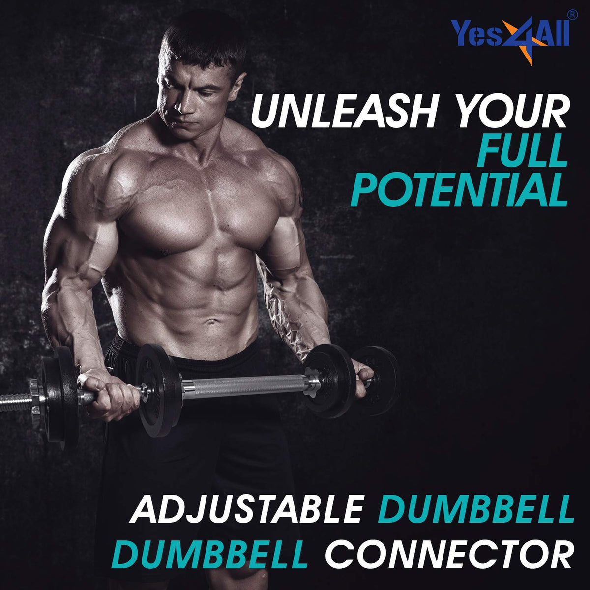 Yes4All Dumbbell Adjustable - 40lbs + Connector