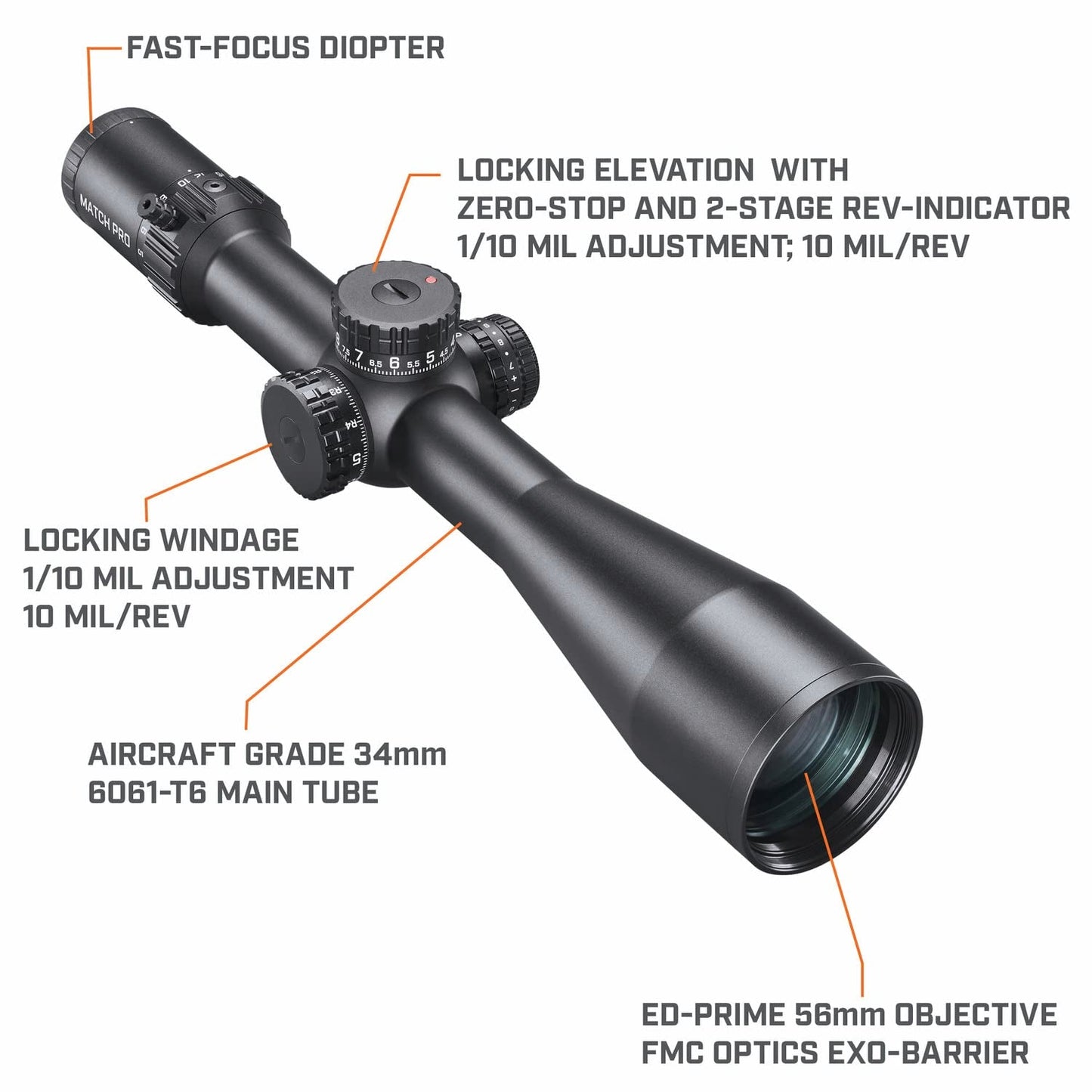 Bushnell Match Pro 5-30x56 Riflescope - DM2 MRAD Reticle