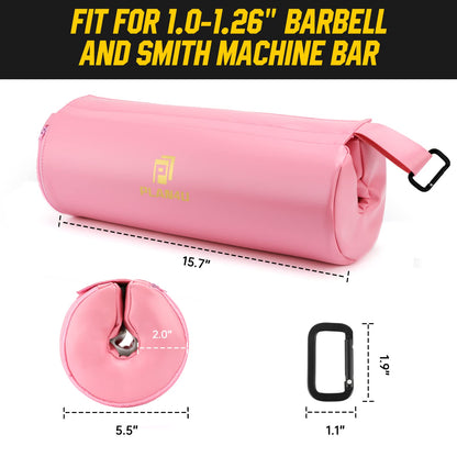 Plan4U Barbell Pad for Bench Press Hip Thrust Weightlifting, Upgraded Board Press with 2 inches Non-Slip Thickness Leather Foam Pad Fits Standard Olympic Bars for Powerlifting Bench Workout, Pink