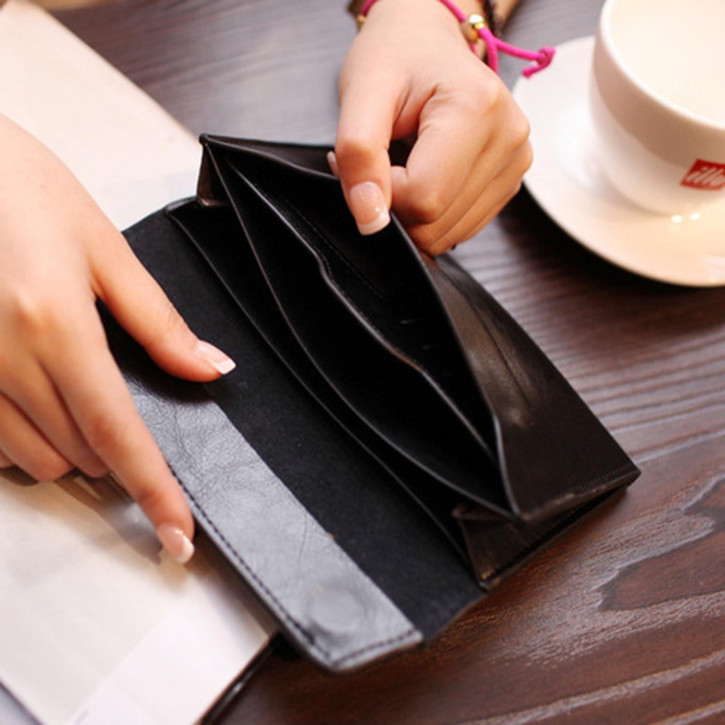 MUZZIOU Retro Leather Envelope Women's Phone Card Holder Wallet, Thin Large Capacity Multifunctiona Leather Wallet, Clutch Wallet for Mother's Day Thanksgiving Fashion Gift