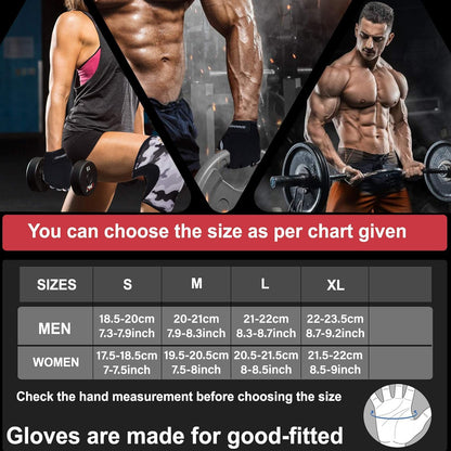 SAWANS Fitness Workout Gloves Gym Weight Lifting Gloves for Men Women Breathable Gymnasium Wrist Support Padded Deadlifts Exercise Training Pull Ups