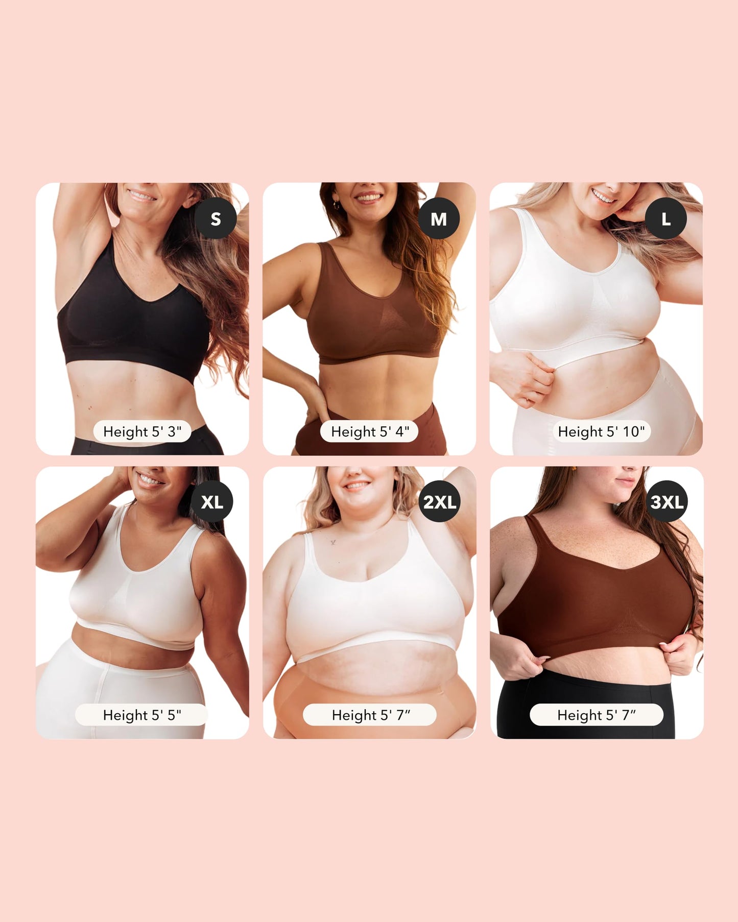 SHAPERMINT Bras for Women - Bras for Women no Underwire, Bralettes for Women Plus Size, Wireless Push up Bra Nude