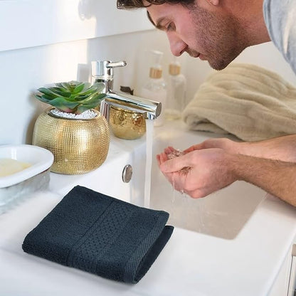 Cleanbear Extra Soft Wash Cloths Washcloths Set 6-Pack 13 x 13 Inches, Highly