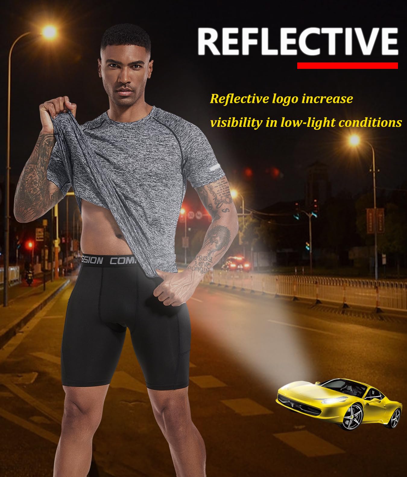 5 Pack Workout Shirts for Men - Activewear Tops Gym Shirts Dry Fit Mesh Moisture Wicking Running Fitness Short Sleeve Crewneck Sports Athletic T-Shirts 5P02-XL