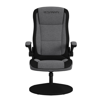 RESPAWN 800 Gaming Chair - Swivel Rocker With High Back, Ergonomic Floor Design for Kids and Adults, Recliner With Armrests - Grey Fabric