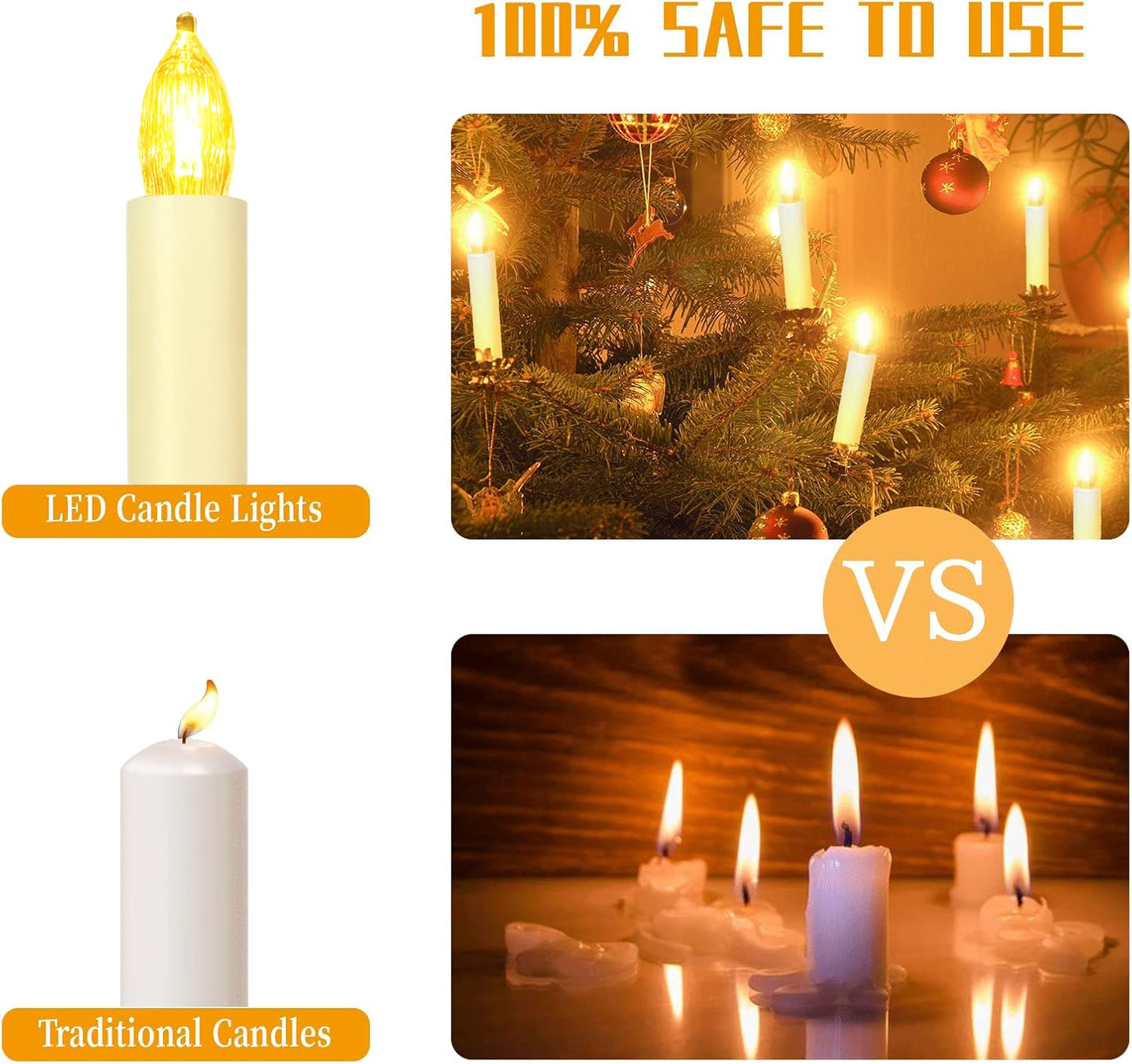 Sunjas 30PCS LED Flameless Candles Battery Operated Christmas Tree Candles with Remote, Button Cell Battery, Timer, Dimmer Battery Candle Flickering Warm Light Window Candle Christmas Home Decor