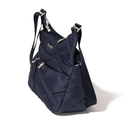 Baggallini Cross Over Crossbody Women 11x8.5 Medium Travel Bag Lightweight Water-Resistant Nylon Organized Handbag Purse