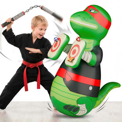 iPlay, iLearn Inflatable Punching Bag for Kids, Toddler 49" Blow up Boxing Bop Bag Toys, Training Bopper W/Ball Toss Game, Indoor Outdoor Fun Sports Activity, Birthday Gift 3 4 5 6 7 8-12 Yr Child Boy