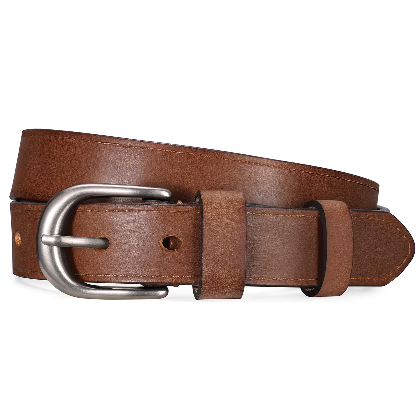 Bekelt Genuine Leather Belt for Women with Gold/Silver Buckle Women's Full Grain Leather Waist Belt for Jeans Dresses Pants