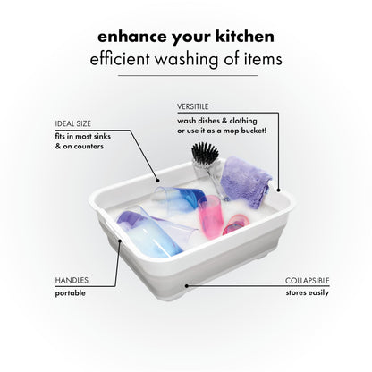 madesmart Collapsible Drying Dish Rack | SINKWARE Collection | Easy Storage | BPA-Free