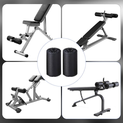 2PCS High-Resilience Leg Extension Pad Replacement for Gym Machines, Stable High-Support Foam Roller, Durable No Peel or Crumble for Leg Curl, Bench, Inversion Table
