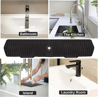 Kitchen Sink Splash Guard 29.7 X 5.7 In, Large Size Kitchen Sink Splash Guard