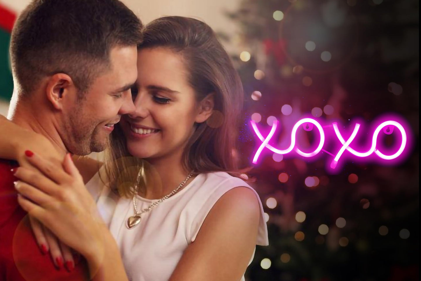 ENUOLI Neon Lights for Bedroom, XOXO Pink Neon Sign USB Battery Powered Neon Sign Wall Decorations Home Decor Led Sign for Living Game Room Bar Party Neon Wall Decor Valentine's Gift