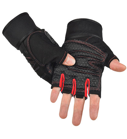 Workout Gloves, Gym Gloves for Men, Wrist Wraps Lifting Wrist Wraps Gloves for Working Out, Hand Out Gloves Fitness Gloves Full Palm Protection
