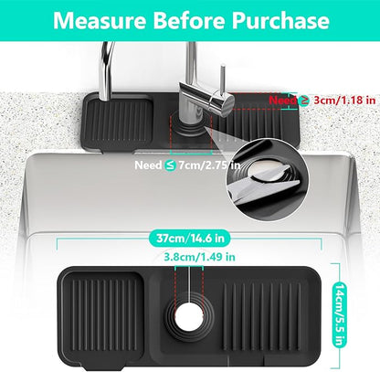 14.6'' Faucet Mat for Kitchen Sink Kitchen Sink Splash Guard Silicone Kitchen