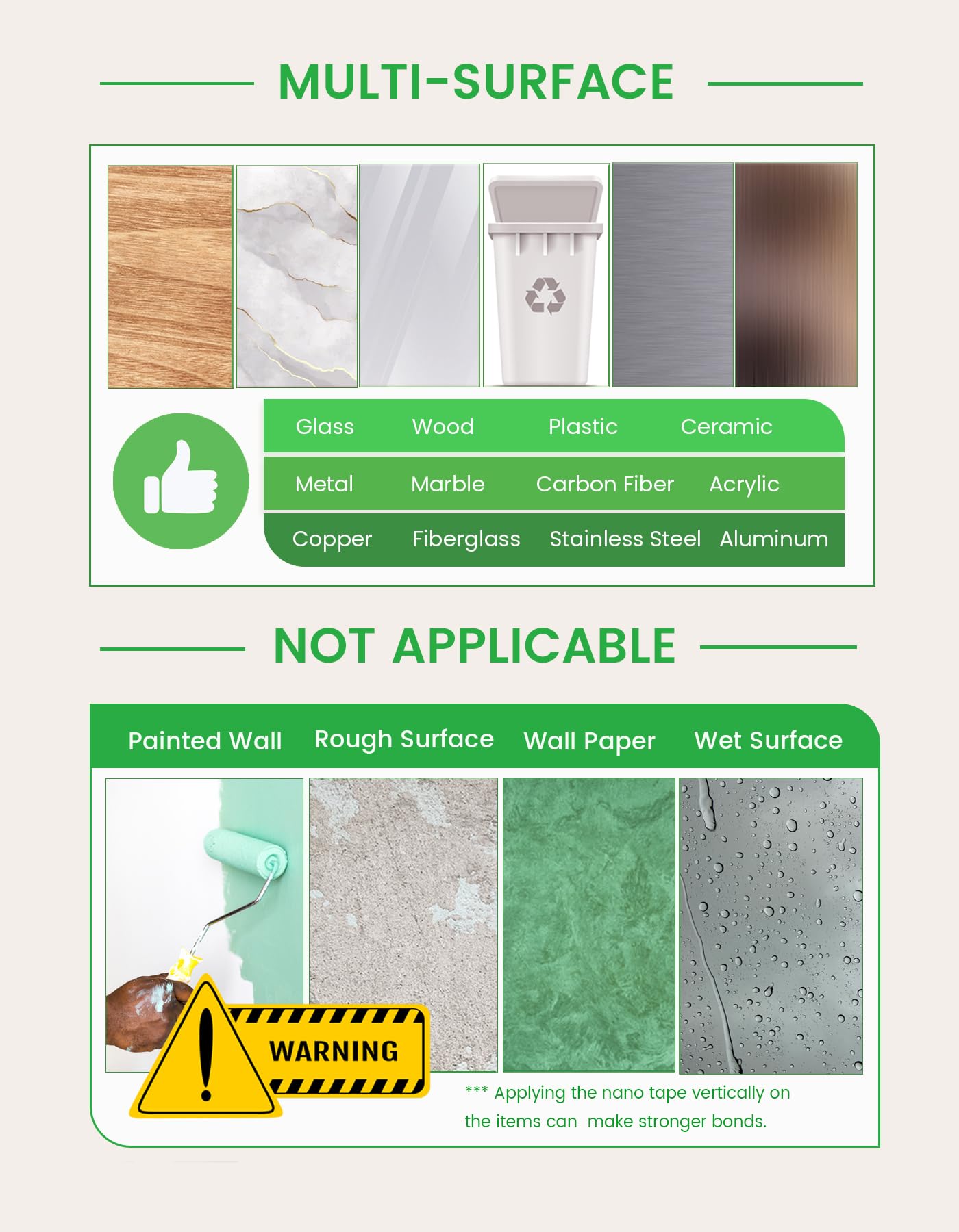 PAGFAER Double Sided Tape Heavy Duty, 16.4 FT Double Sided Mounting Tape, Clear & Tough Two Sided Nano Tape, Removable Picture Hanging Strips for Wall, Poster, Carpet, Balloon Home Outdoor